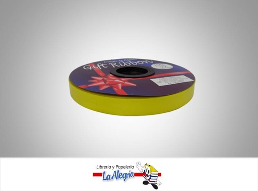 [CR1592002] CINTA DE REGALO 15MM AMARILLO XMETRO MARCA GIFT RIBBON   