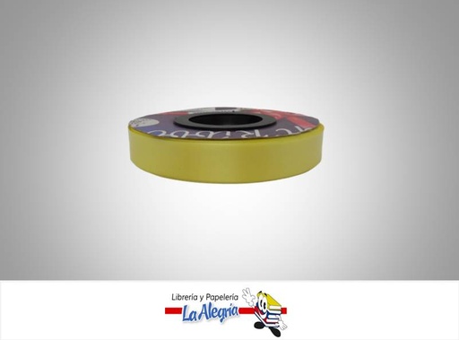 [CR1592004] CINTA DE REGALO 15MM AMARILLO CLARO XMT MARCA GIFT RIBBON   
