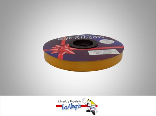 [CR1592022] CINTA DE REGALO 15MM DORADO X METRO MARCA GIFT RIBBON