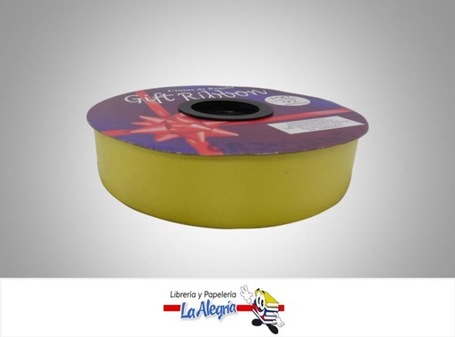 [CR3092004] CINTA DE REGALO 30MM AMARILLO CLARO XMT MARCA GIFT RIBBON   
