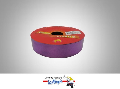 [CR3092038] CINTA DE REGALO 30MM MORADO X METRO MARCA GIFT RIBBON