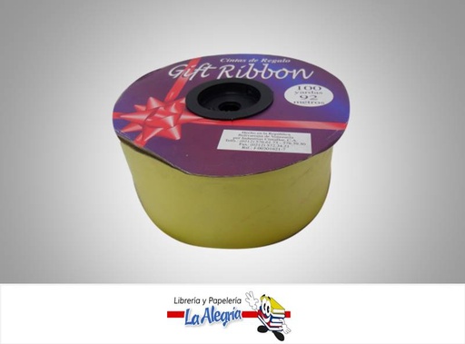 [CR6092004] CINTA DE REGALO 60MM AMARILLO CLARO X METROT MARCA GIFT RIBBON