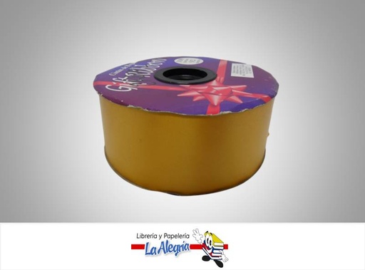 [CR6092022] CINTA DE REGALO 60MM DORADA XMT MARCA GIFT RIBBON   