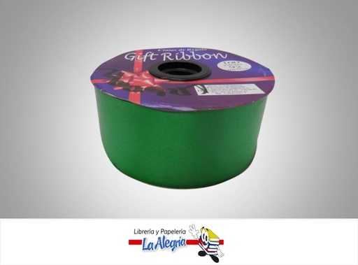 [CR6092075] CINTA DE REGALO 60MM VERDE NAVIDAD XMT MARCA GIFT RIBBON   