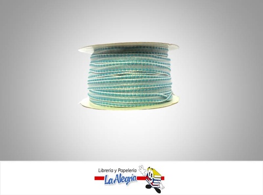 [CRB06MM007] CINTA ORGANZA 06MM AZUL CELESTE XMETRO MARCA S/M   