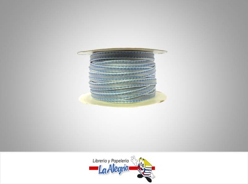 [CRB06MM008] CINTA ORGANZA 06MM AZUL CIELO XMETRO MARCA S/M   