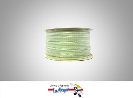 [CRB06MM067] CINTA ORGANZA 06MM VERDE AGUA XMETRO MARCA S/M   