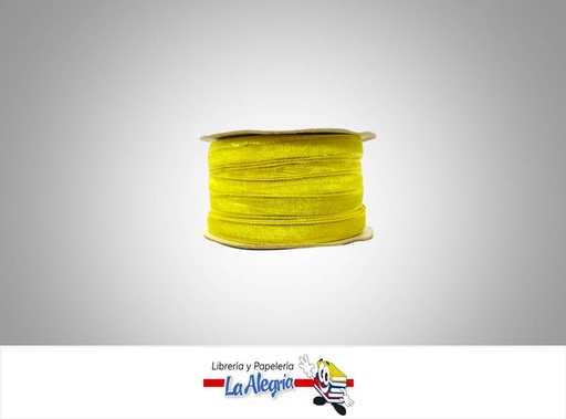 [CRB07MM002] CINTA ORGANZA B/D 07MM AMARILLO XMETRO MARCA S/M   