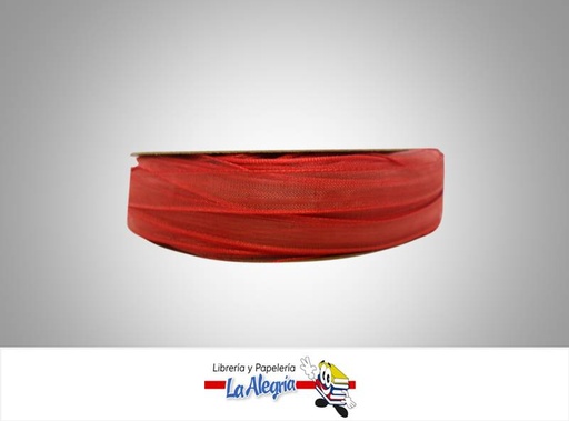 [CRB07MM054] CINTA ORGANZA 07MM ROJO XMETRO MARCA FAHILOS   