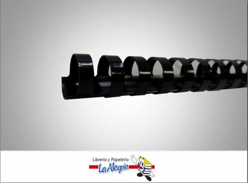 [ESP009] ESPIRAL OVALADO 22MM X 30CM PARA 180 HOJAS NEGRO MARCA S/M