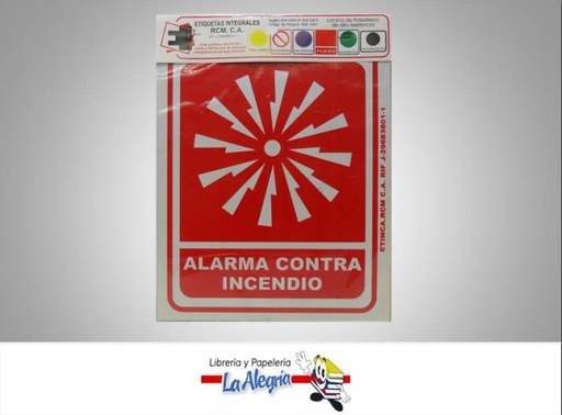 [ETA03] SENAL ALARMA CONTRA INCENDIO 24X19,5CM MARCA ETINCA   