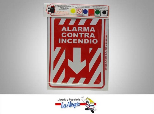 [ETA04] SENAL ALARMA CONTRA INCENDIO 24X19CM MARCA ETINCA   
