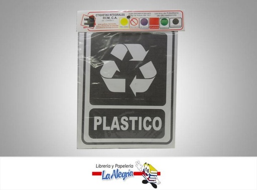 [ETE29] SENAL RECICLAJE PLASTICO 23,5X18,5CM MARCA ETINCA   