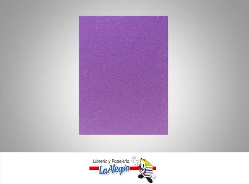 [FEC008] FOAMI ESCARCHADO CARTA MORADO CLARO UND MARCA S/M   