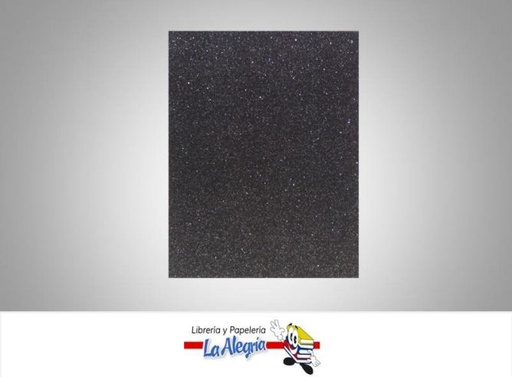 [FEC011] FOAMI ESCARCHADO CARTA NEGRO UND MARCA S/M   