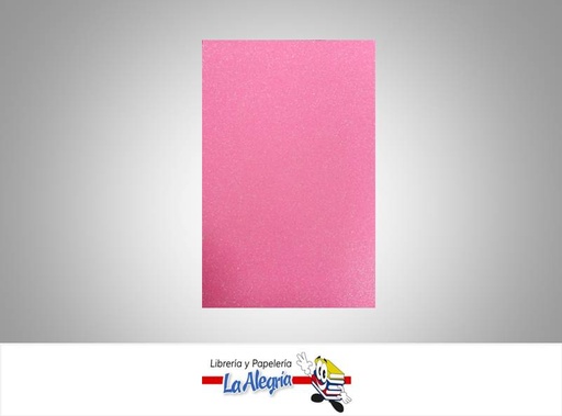 [FEC062] FOAMI ESCARCHADO CARTA ROSADO CLARO UND MARCA S/M   