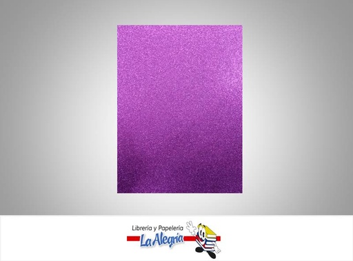 [FEDC038] FOAMI ESCARCHADO DOBLE CARTA MORADO UND MARCA S/M