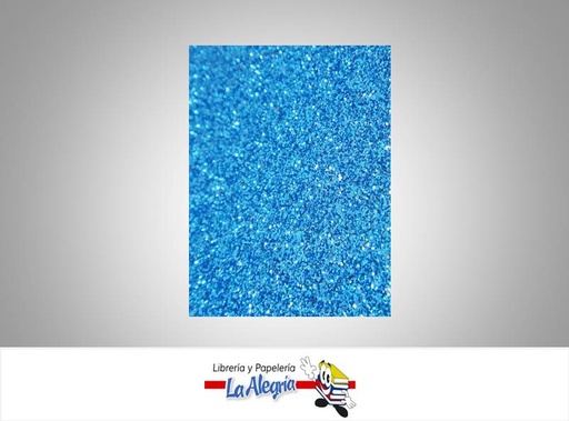 [FEDC065] FOAMI ESCARCHADO DOBLE CARTA AZUL TURQUESA MARCA S/M