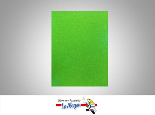 [FEDC167] FOAMI ESCARCHADO DOBLE CARTA VERDE TORNASOL MARCA S/M