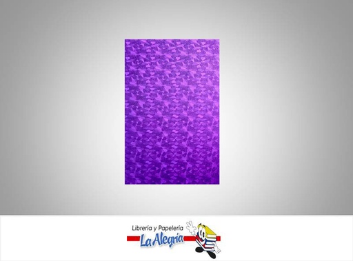 [FHM009] FOAMI METALIZADO HOLOGRAMA CARTA MORADO UND