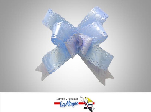 [LMG0024009] LAZO MAGICO 18X390MM AZUL CLARO/ROSA UND MARCA HAND DRAW FLOWER   