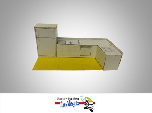 [M22] COCINA EN L C/NEVERA P/MAQU ESC 1:50 UND MARCA S/M   