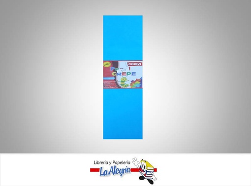 [PC009] PAPEL CREPE 50X200 CM AZUL UND MARCA CRISVI   