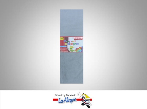 [PC027] PAPEL CREPE 50X200 CM GRIS UND MARCA CRISVI   