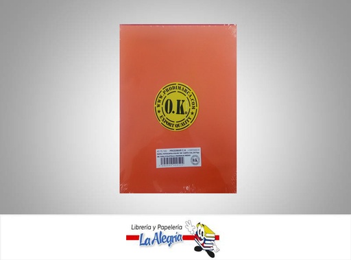 [PCART06] PAPEL CARTA CAL 20/75GR NARANJA NEON UND MARCA OK