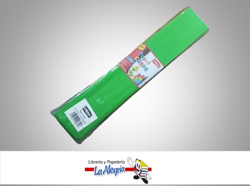 [PC087] PAPEL CREPE 50X200 CM VERDE GRAMA UND MARCA CRISVI