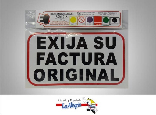 [PRJ044] SENAL EXIJA SU FACTURA ORIGINAL 23,5X13, MARCA ITECA   