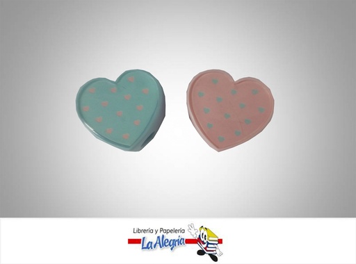 [SACACORAZ] SACAPUNTA C/DEP PLASTICO CORAZON MARCA S/M   