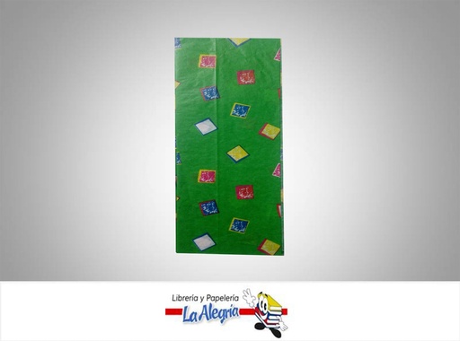 [SEDAX1E] PAPEL SEDA 50X70 CM CUADROS VERDE PLIEGO MARCA S/M   