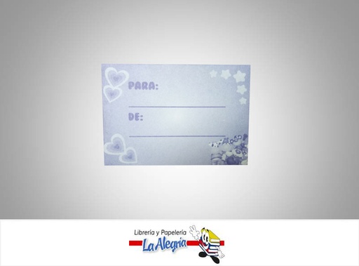 [TARJ001] SOBRE DE REGALO 6,8X5 CM VARIADO UND MARCA S/M   