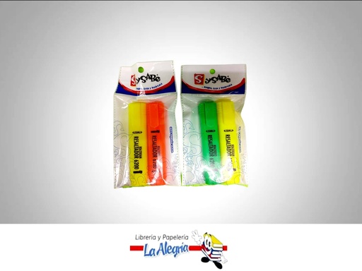 [TWIST6200] RESALTADOR BISELADO SET 2 COLOR MARCA SYSABE   
