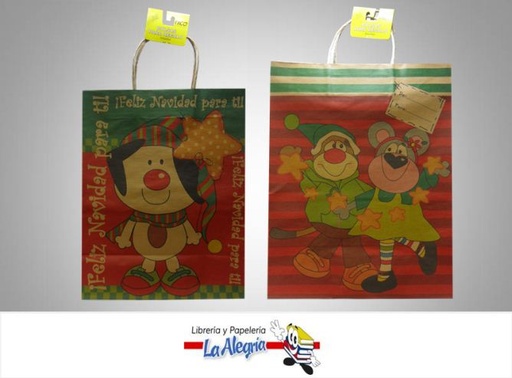 [VSNK060] BOLSA DE REGALO 32X26 D/NAVIDAD MARCA NICO   