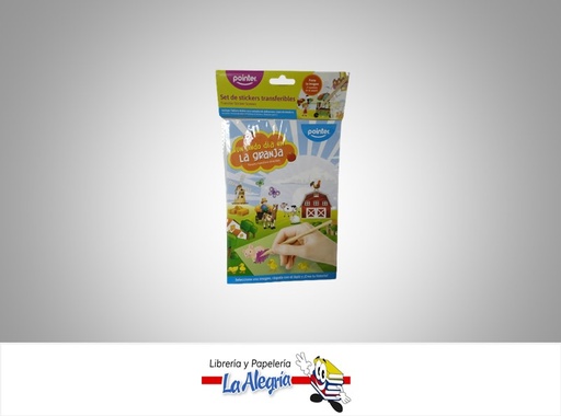 [7453038414043] STICKERS TRANSFERIBLE SET UN LINDO DIA EN LA GRANJA MARCA POINTER
