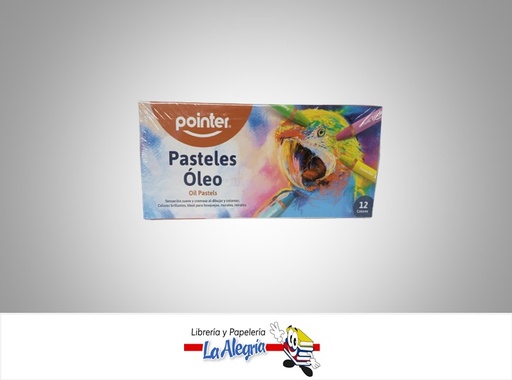 [7453038428569] LAPICES DE COLORES OLEO PASTEL REDONDO PT1612; 12 COLORES MARCA POINTER