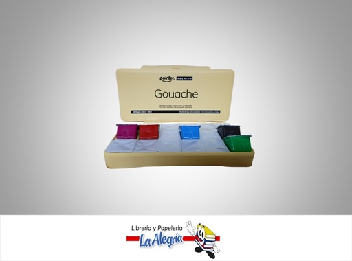 [7453038485012] PINTURA GOUACHE PREMIUN 30ML 18 COLORES MARCA POINTER