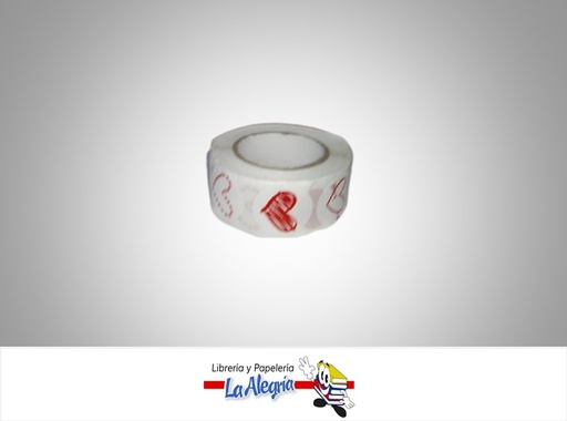 [684416616659] CALCOMANIA STICKER CORAZON 2.5X2.5 CM PAQUETE 500 UND MARCA S/M