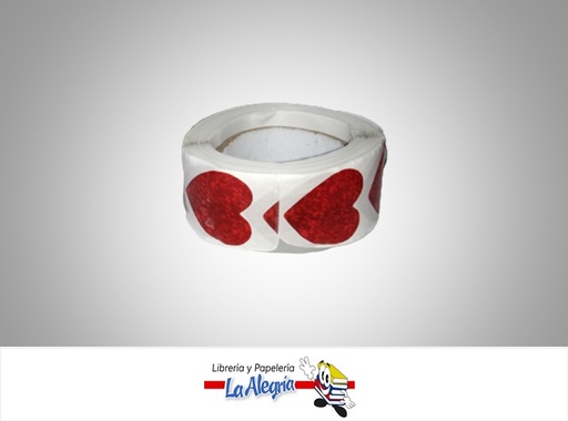 [676117134787] CALCOMANIA STICKER CORAZON SAN VALENTIN 2.5X2.5 CM PAQUETE 500 UND MARCA S/M