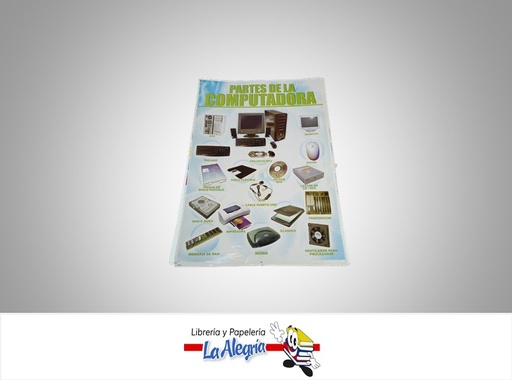 [AFG047] AFICHE GRANDE PARTES DE LA COMPUTADORA MARCA S/M