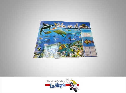 [AFG067] AFICHE GRANDE VIDA EN EL MAR  MARCA S/M