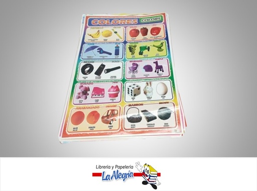 [AFG075] AFICHE GRANDE LOS COLORES EN INGLES MARCA S/M