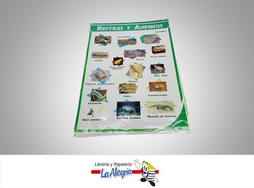 [AFG110] AFICHE GRANDE REPTILES Y ANFIBIOS MARCA S/M