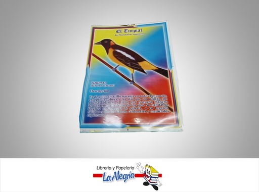[AFG148] AFICHE GRANDE EL TURPIAL AVE NACIONAL DE VENEZUELA MARCA S/M
