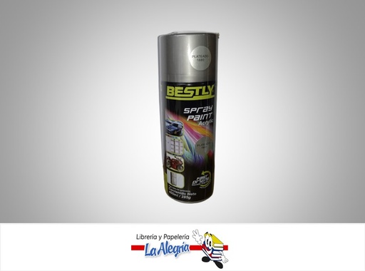 [793573968739] SPRAY ACRILICO 400ML PLATEADO MARCA BESTLY