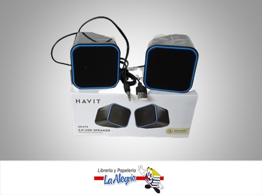 [6950676209556] CORNETA SPEAKER USB AZUL SK473 MARCA HAVIT