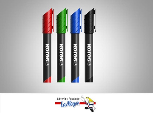 [9023800209375] MARCADOR PERMANENTE XP1 PUNTA REDONDA ROJO MARCA KORES