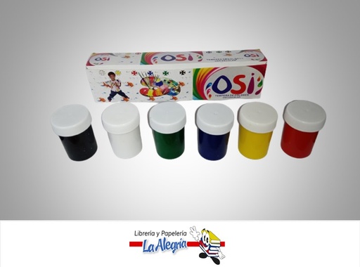 [7592595008378] TEMPERA ESCOLAR  6 COLORES MARCA OSI
